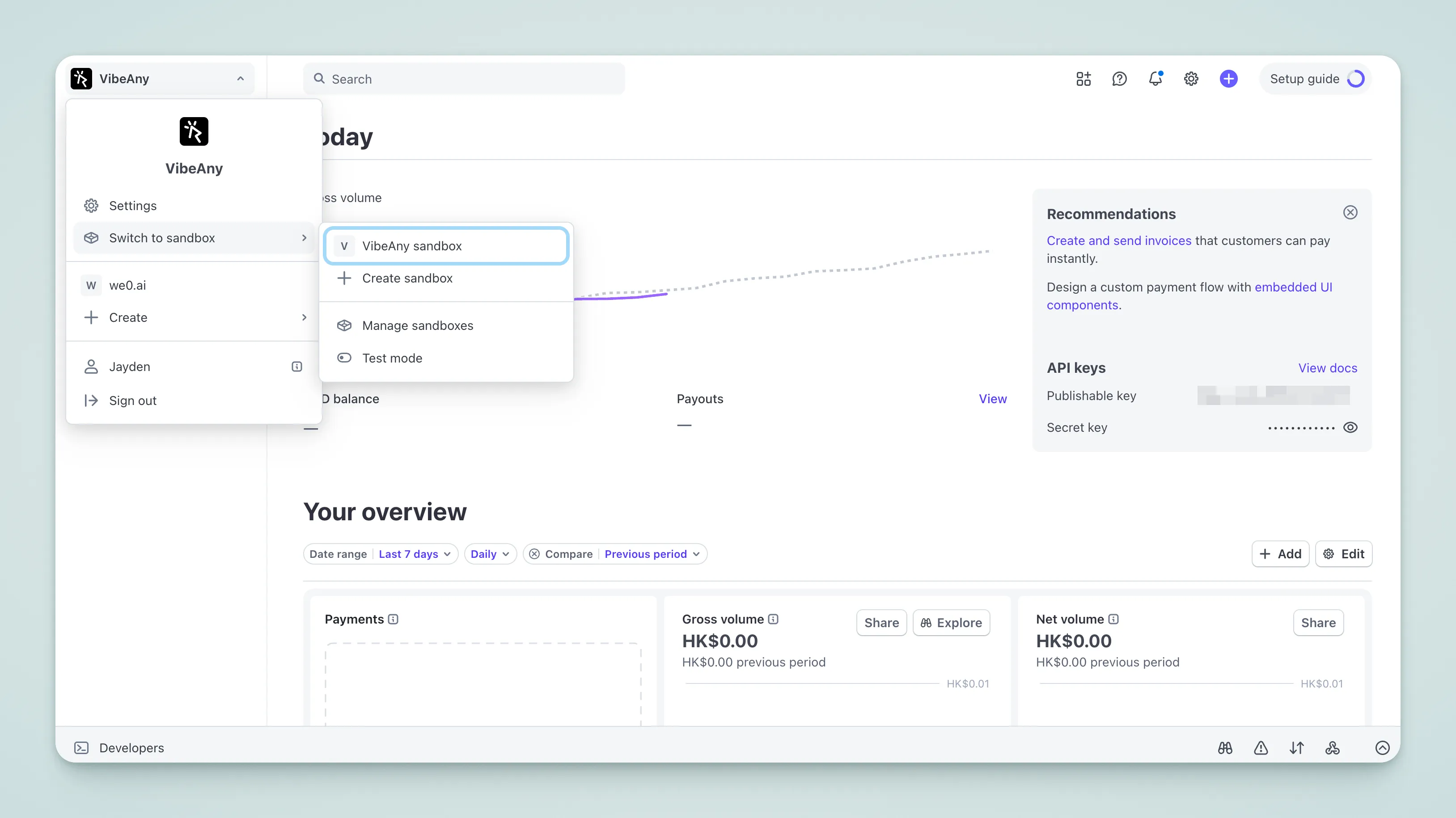 Stripe Sandbox